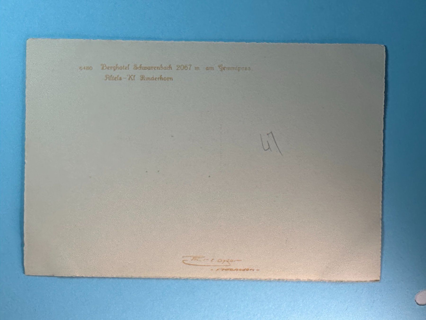 Cartoline postali: Berghotel Schwarenbach am Gemmipass – Usato da Steg VS venduto da danwer74 1