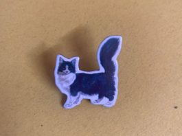 Pin's -  chat noir et blanc