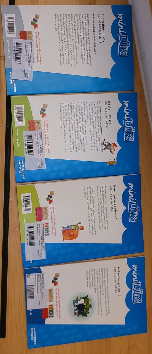 Bücher: Mini Lük und 6  Lernhefte " 1. Klasse plus Gerät – Neu (gemäss Beschreibung) aus Winkel von Tongabonga 3