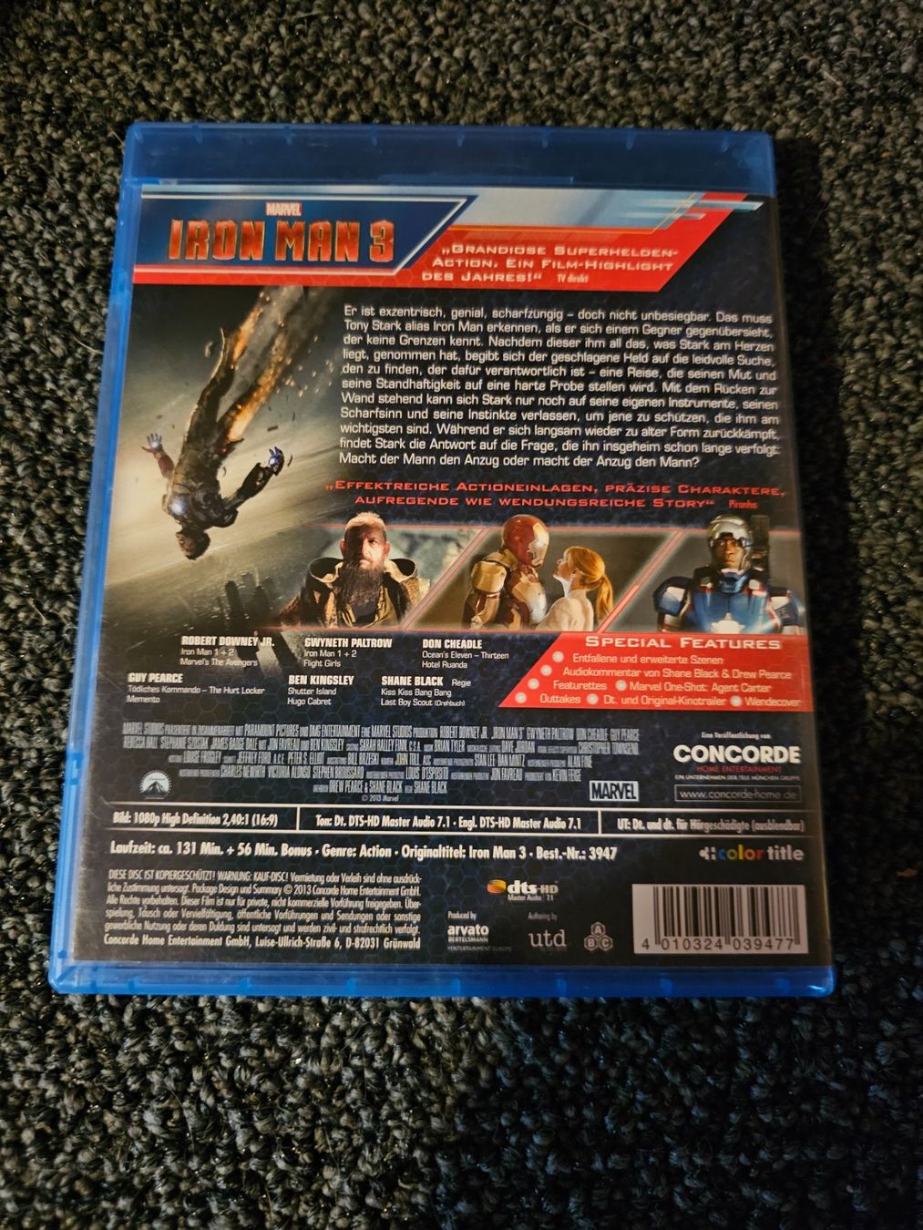 Tutti i DVDs: Iron Man 3 Blu-ray – Usato da Ruswil venduto da jan_bxl5 1