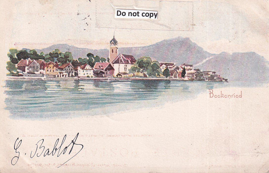Cartoline postali: Beckenried   NW            LITHO       ca.. 1900 – Usato da Brig venduto da Valcards54
