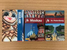 3x Reiseführer Russland/Moskau/St. Petersburg