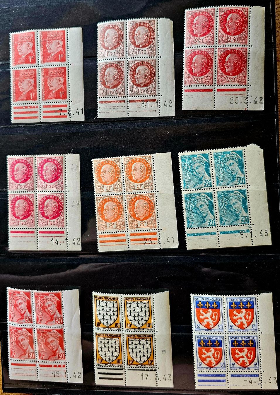 Alle Briefmarken: FRANCE coins datés **,1941-45 – Neu (gemäss Beschreibung) aus Les Valettes von Nuba1