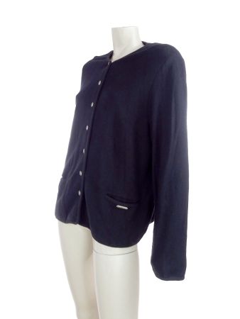 Geiger Cardigan, Schwarze Strickjacke, Gr. L, 100% Wolle