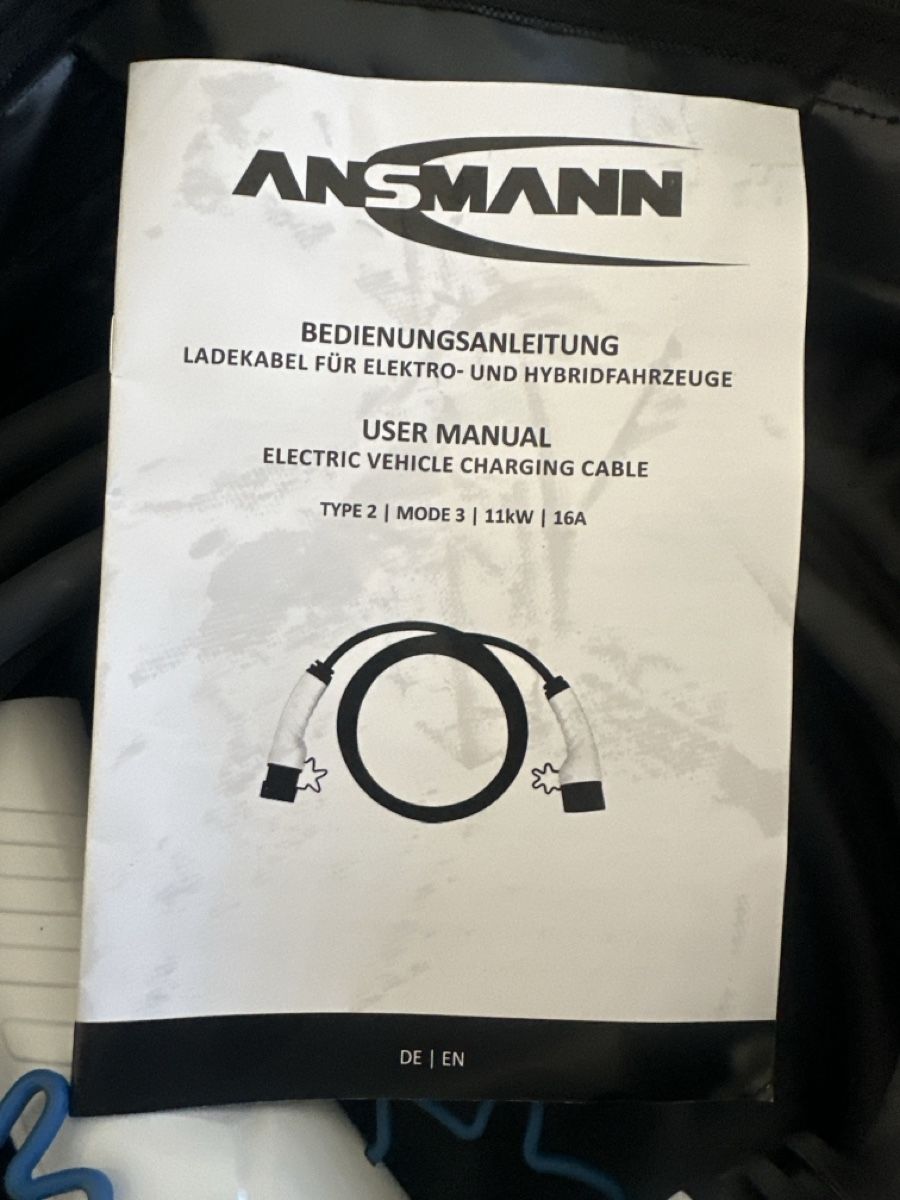 Caricabatterie: Ansmann Ladekabel E-Auto 11KW 16A – Usato da Zweidlen venduto da mar_f6dh