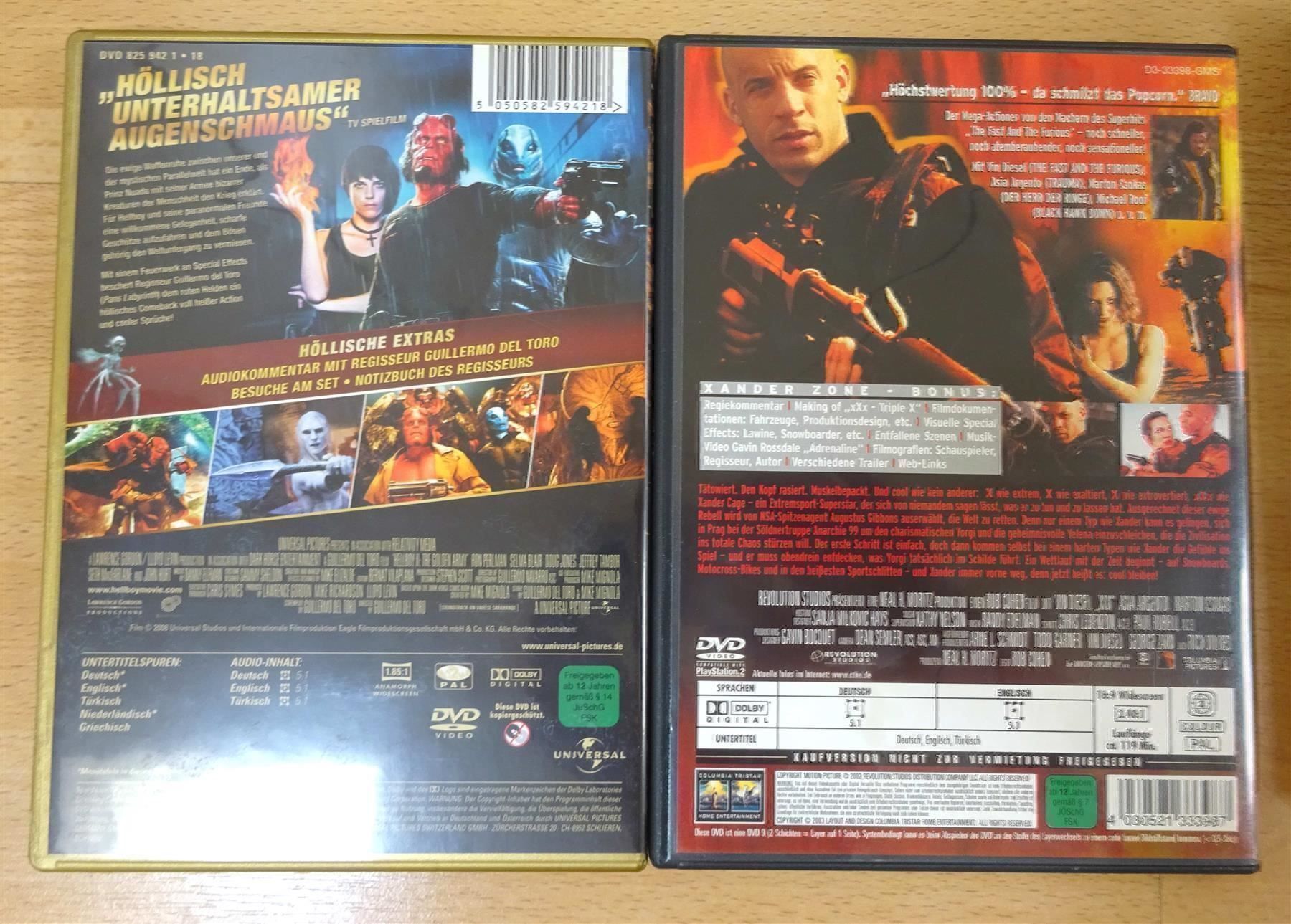 Tutti i DVDs: DVDs - 4 Filme: Hellboy, Triple X, X-Men – Usato da Zofingen venduto da Justizia_01 1
