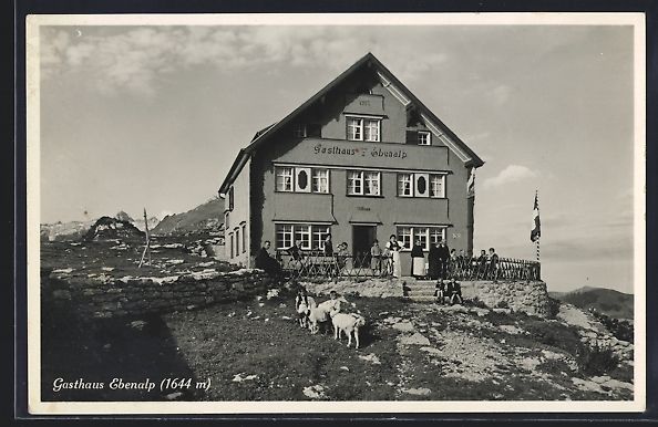 Cartoline postali: AK Schwende, Gasthaus Ebenalp – Usato da Berlin venduto da bartko-reher