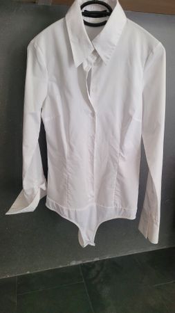 Hallhuber Basic Body Bluse Weiss Grösse 36