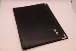 Rolex Dokumentenmappe A4 Vintage 60er/70er Schwarz Original