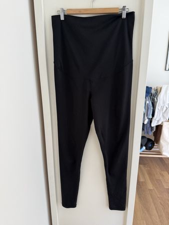 Umstandshose Leggings schwarz hoher Bund