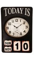 WANDUHR IM INDUSTRIELLEN VINTAGE-STIL MIT EWIGEM KALENDER