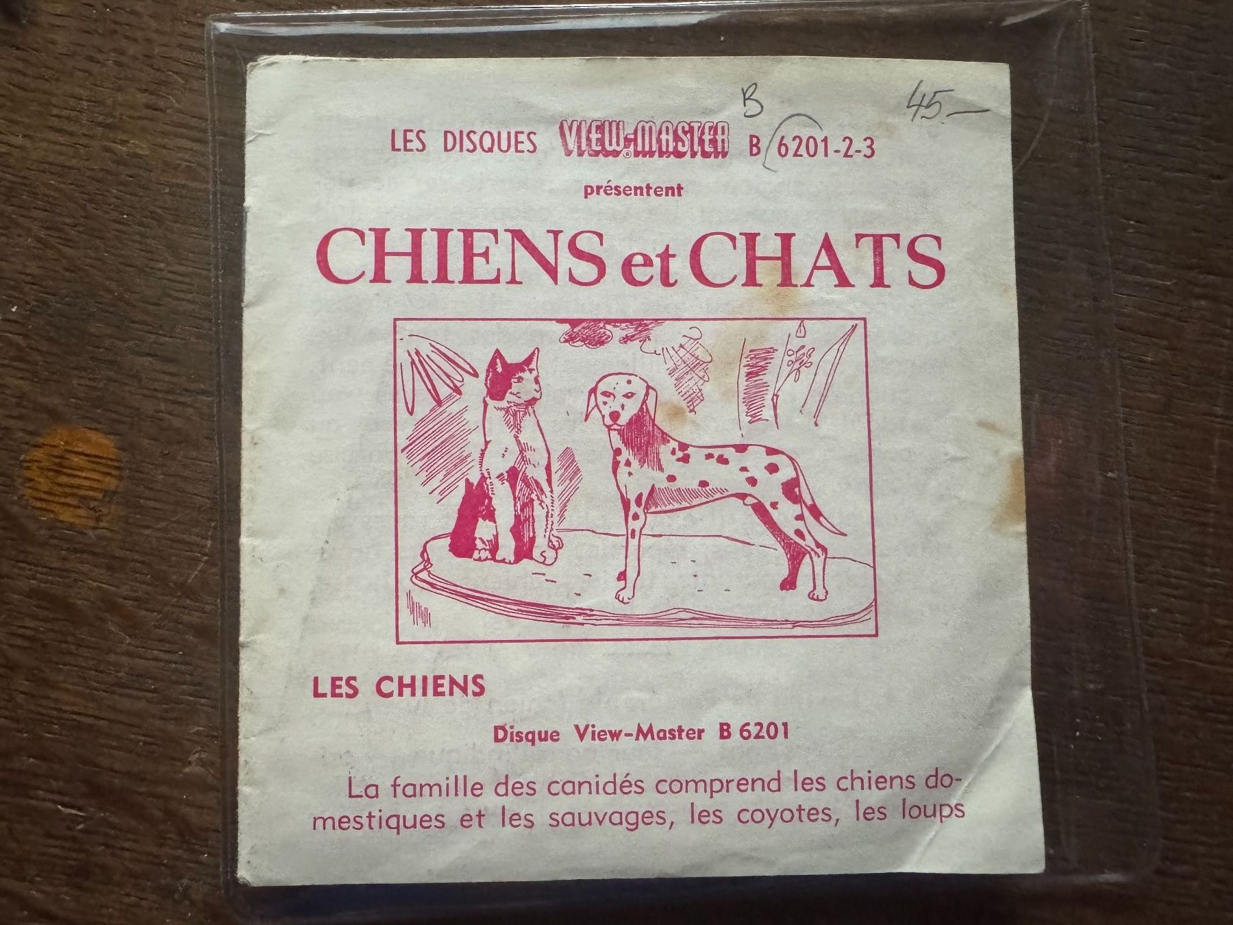 View-master Spielzeuge: View-Master 3D: Nr. B 620 CHIENS et CHATS – Gebraucht aus Tegerfelden von siebenmacky