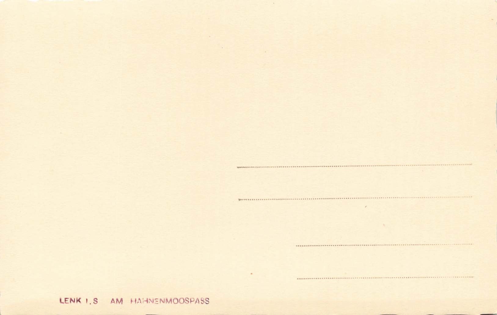 Cartoline postali: Lenk BE Hahnenmoospass Alpen Landschaft – Usato da Biasca venduto da Blenio71 1