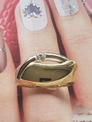 Anelli: 750 Goldring mit 1Brillant – Nuovo (secondo la descrizione) da Unterägeri venduto da Altgoldschmuck 4