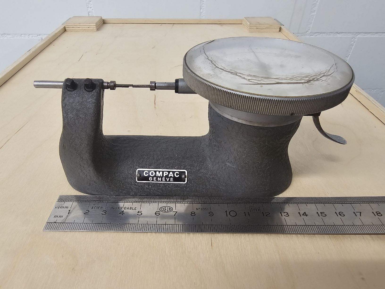 Misurare: Compac Genève Mikrometer / Messuhr – Usato da Biel/Bienne venduto da Switzerland92 2