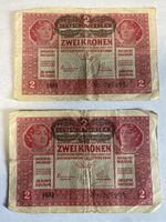 2 Kronen Banknote Deutschösterreich 1917 2 Stk.