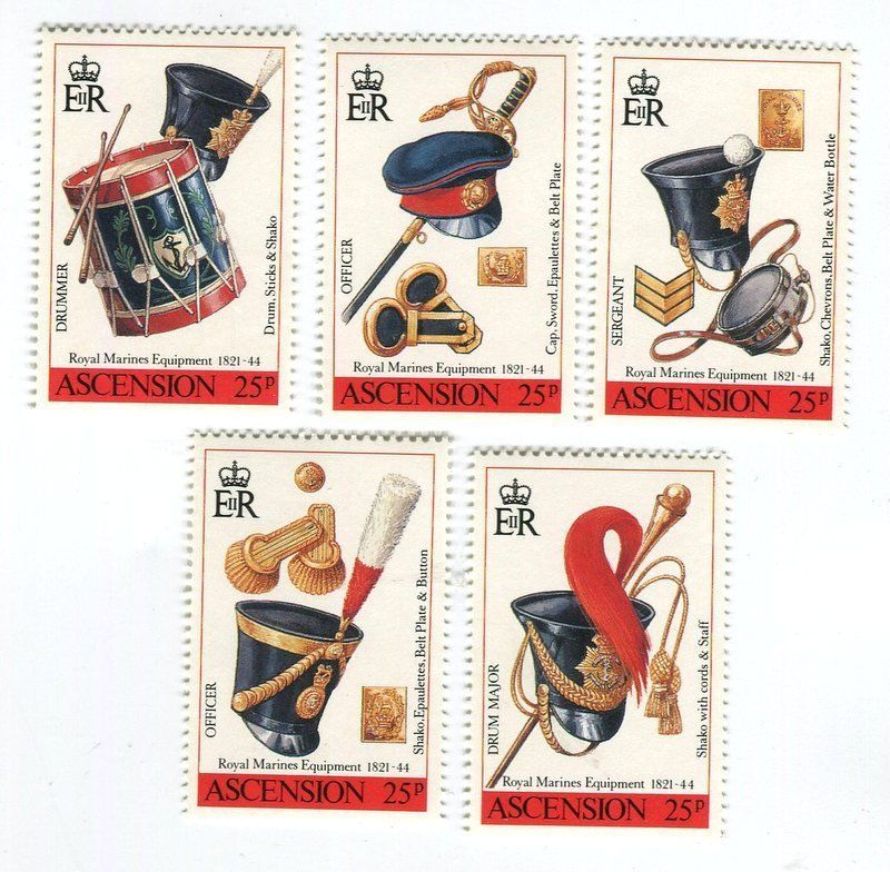 Tutti i francobolli: Briefmarken "Uniform". Ascension – Nuovo e nell'imballaggio originale da Basel venduto da Butsch5