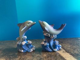 2 süsse Delfin Figuren, Deko für Sommerfeeling! Maritimdeko