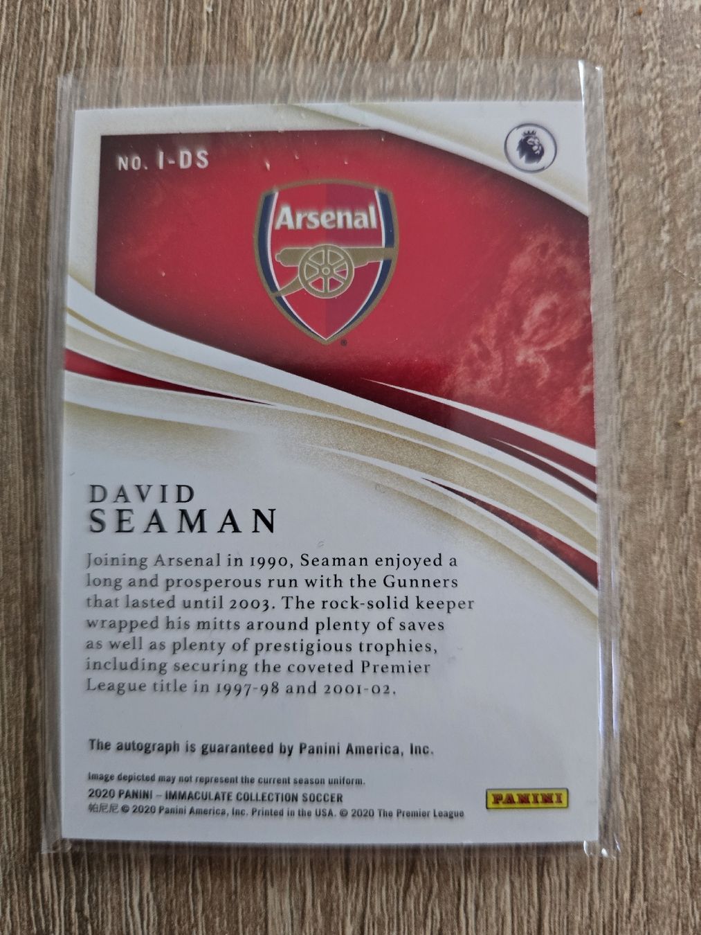 Panini Carte collezionabili: Panini Immaculate David Seaman Auto /99 – Nuovo (secondo la descrizione) da St. Gallen venduto da SaintCity 1