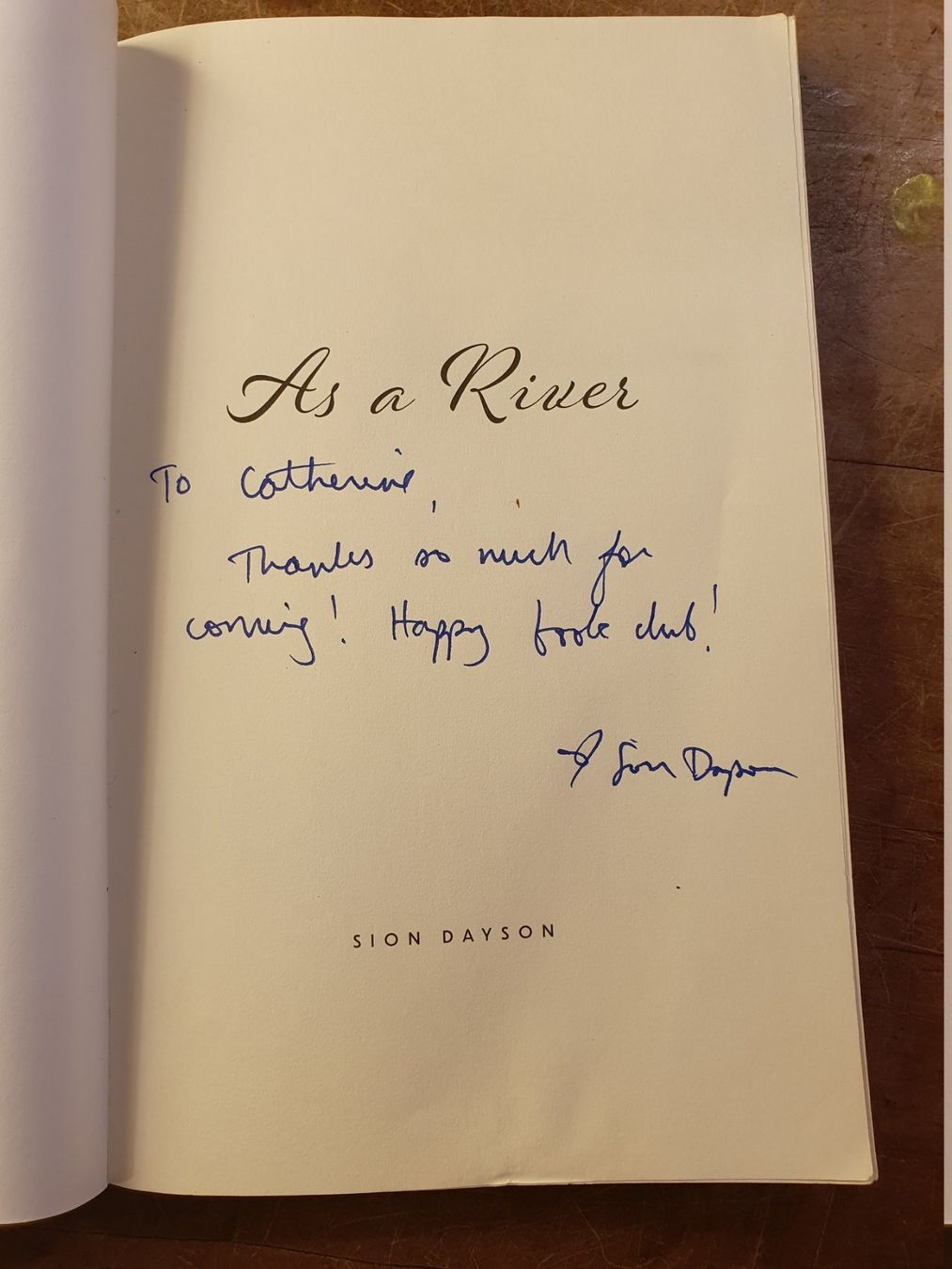 Livres: As A River - Sion Dayson – D'occasion à Zürich par loosebone 1