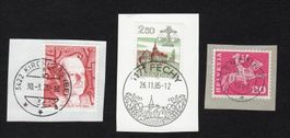 75c CH Timbri completi/FECHY/KIRCHBERG/LENZBURG