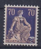 M27) Helvetia 162 mit Gummi ohne Falz
