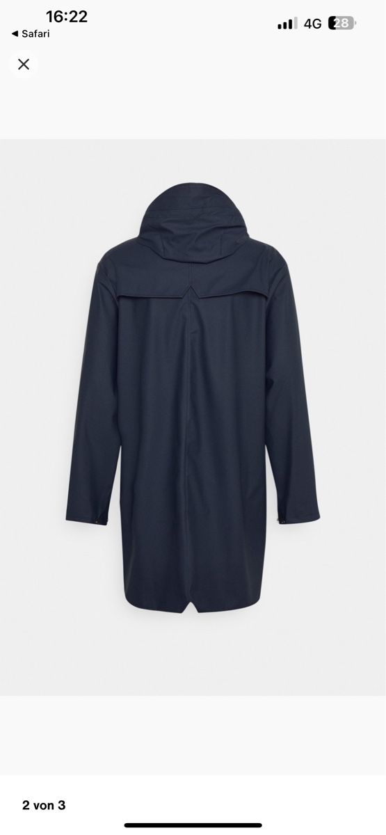 Rains Cappotti: Rains Parka S/M Unisex, Navy – Usato da Ruvigliana venduto da princesse10 4