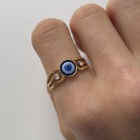 18KGP Nazar Auge Ring