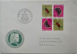PJ Herzstück Z41/I auf illustriertem FDC mit Befund Eichele