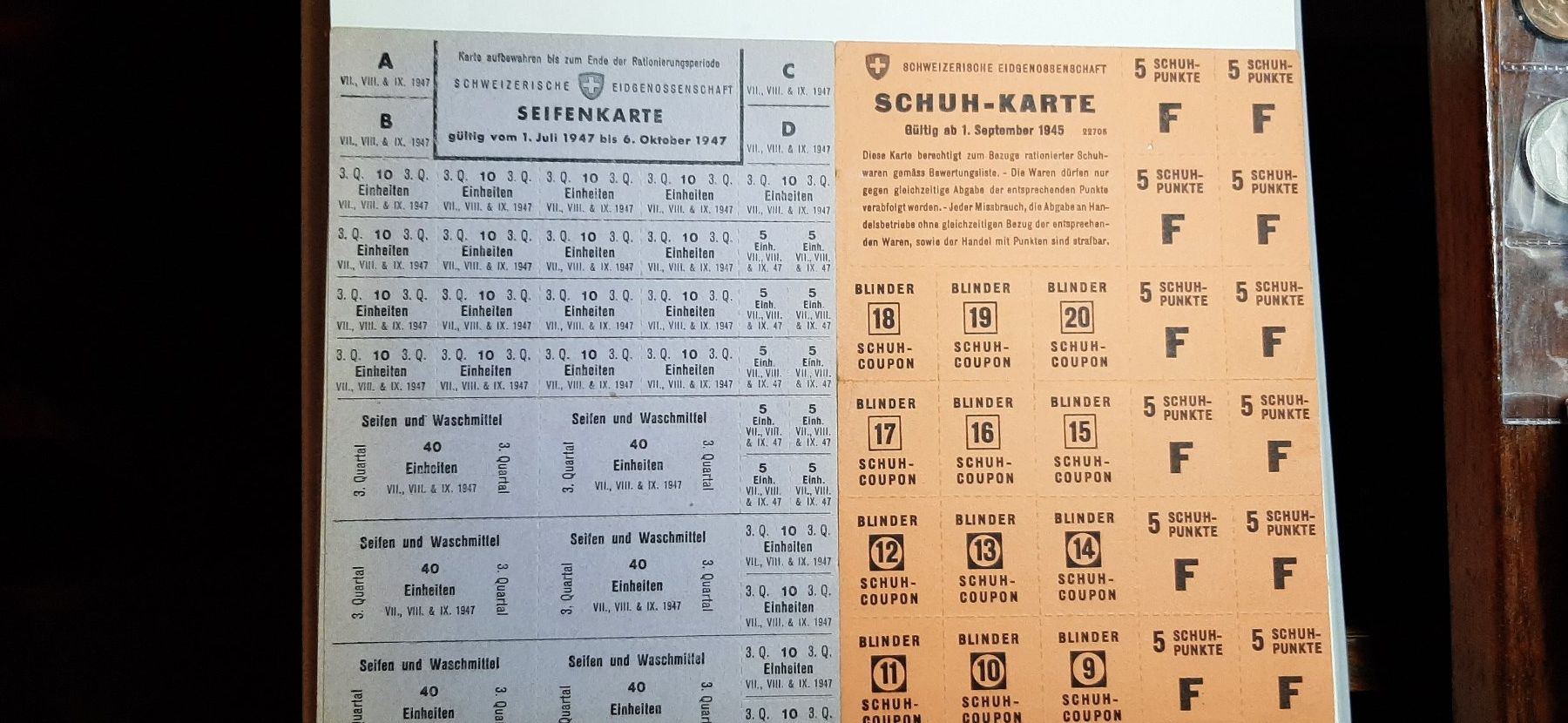 Bogenschiessen: Rationierungs-Marken 1947 seltener Fund – Neu (gemäss Beschreibung) aus Meggen von ebu_t9xx 1