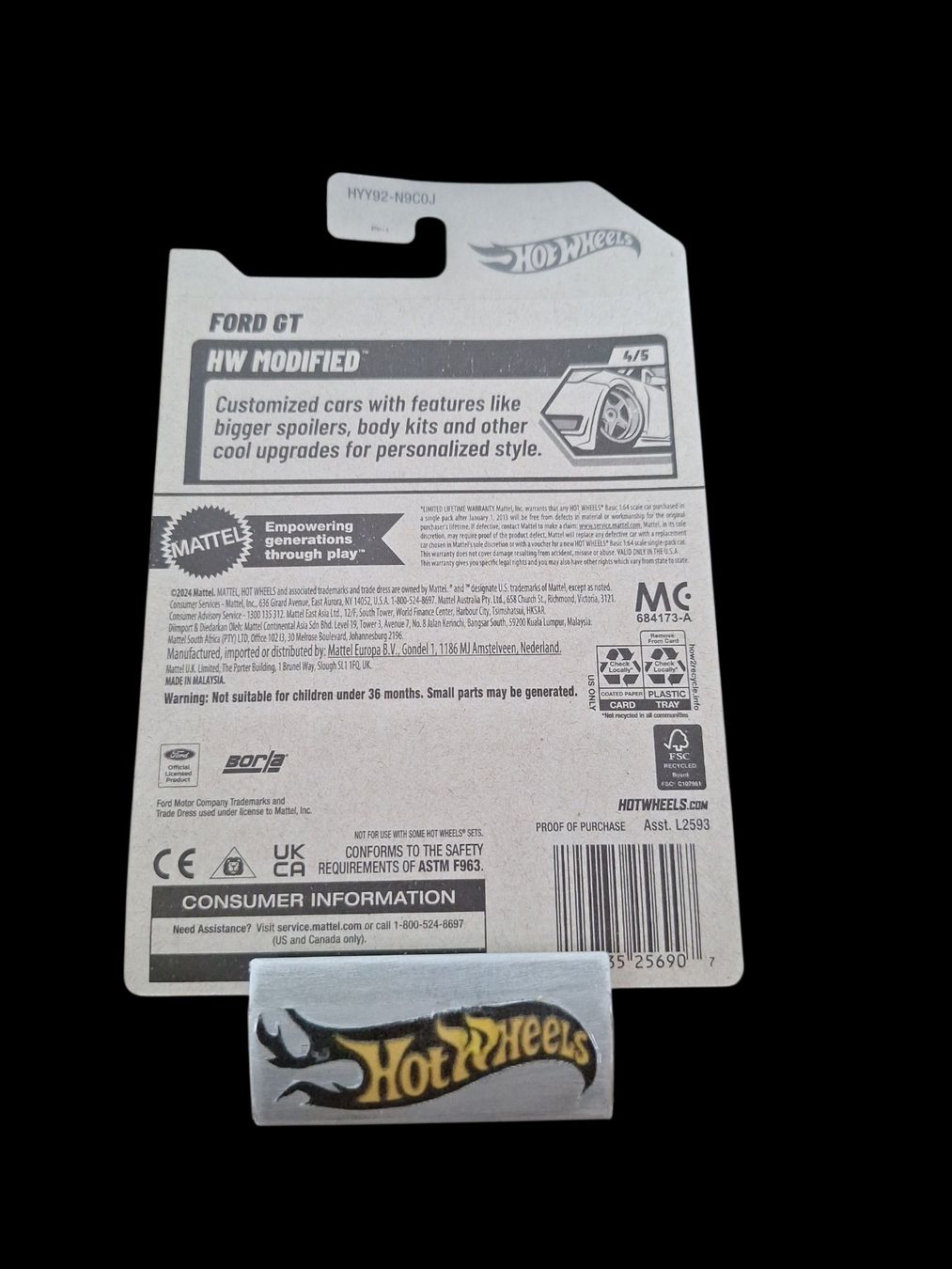 Hot Wheels Modellini d'auto: Hot Wheels HW Modified 2025 Ford GT 4/5 L – Nuovo e nell'imballaggio originale da Adlikon venduto da Mmartin0 1