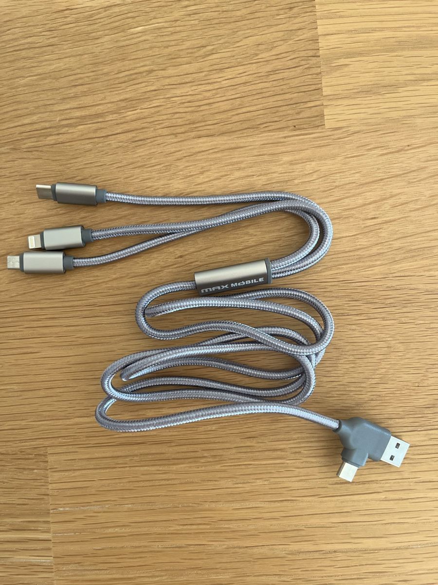 Caricabatterie: MAX MOBILE 6in1 Ladekabel USB-C Lightning Micro USB 1.2m neu – Nuovo (secondo la descrizione) da Luzern venduto da NOOOEELLE 1