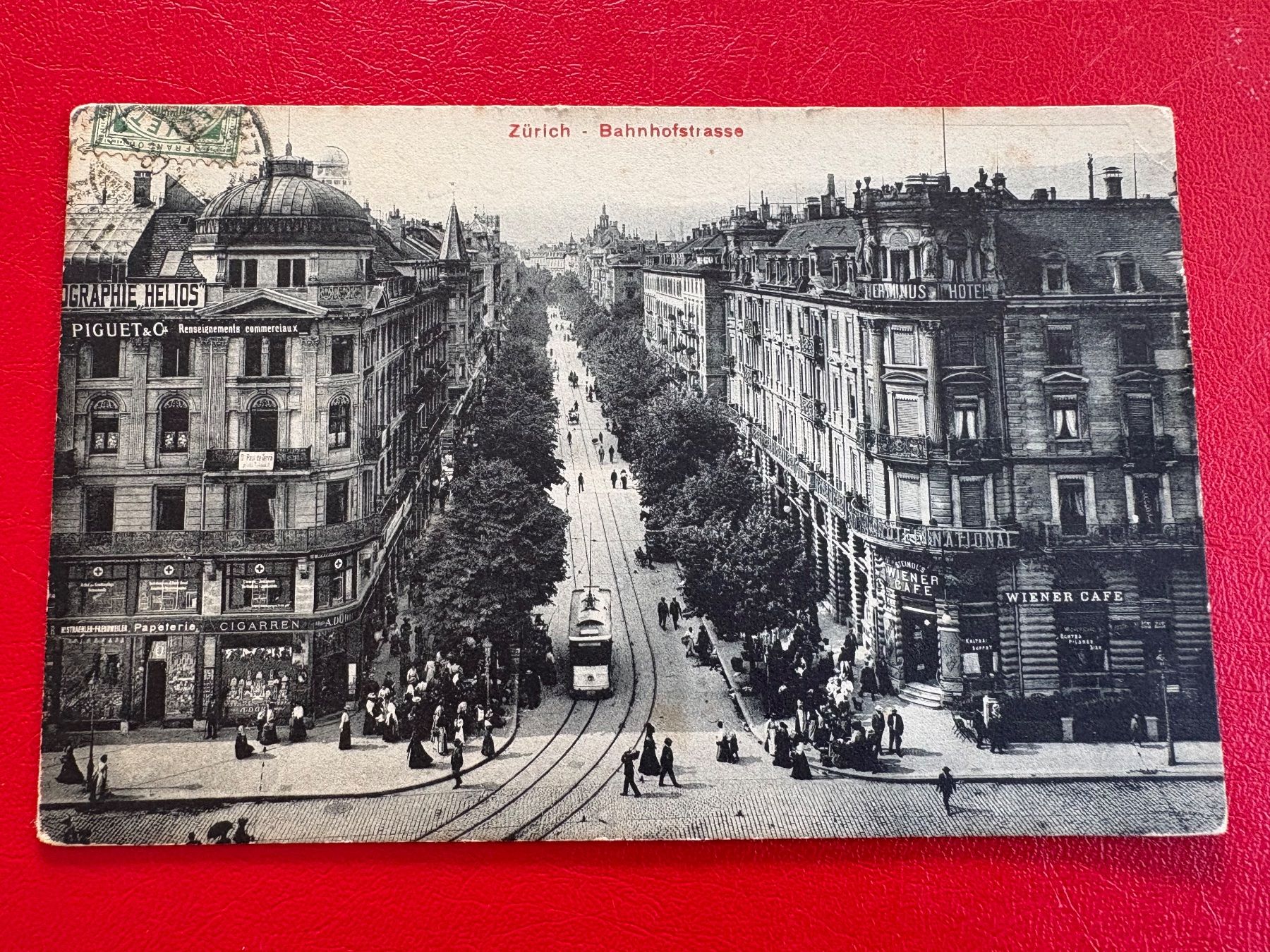 Cartoline postali: 1908 / Zürich - Bahnhofstrasse / Tram – Usato da St-Légier-La Chiésaz venduto da Theo005