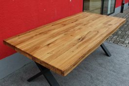 ESSTISCHE EICHE GEÖLT MASSIV AUFGEDOPPELT 220x100cm 699.-