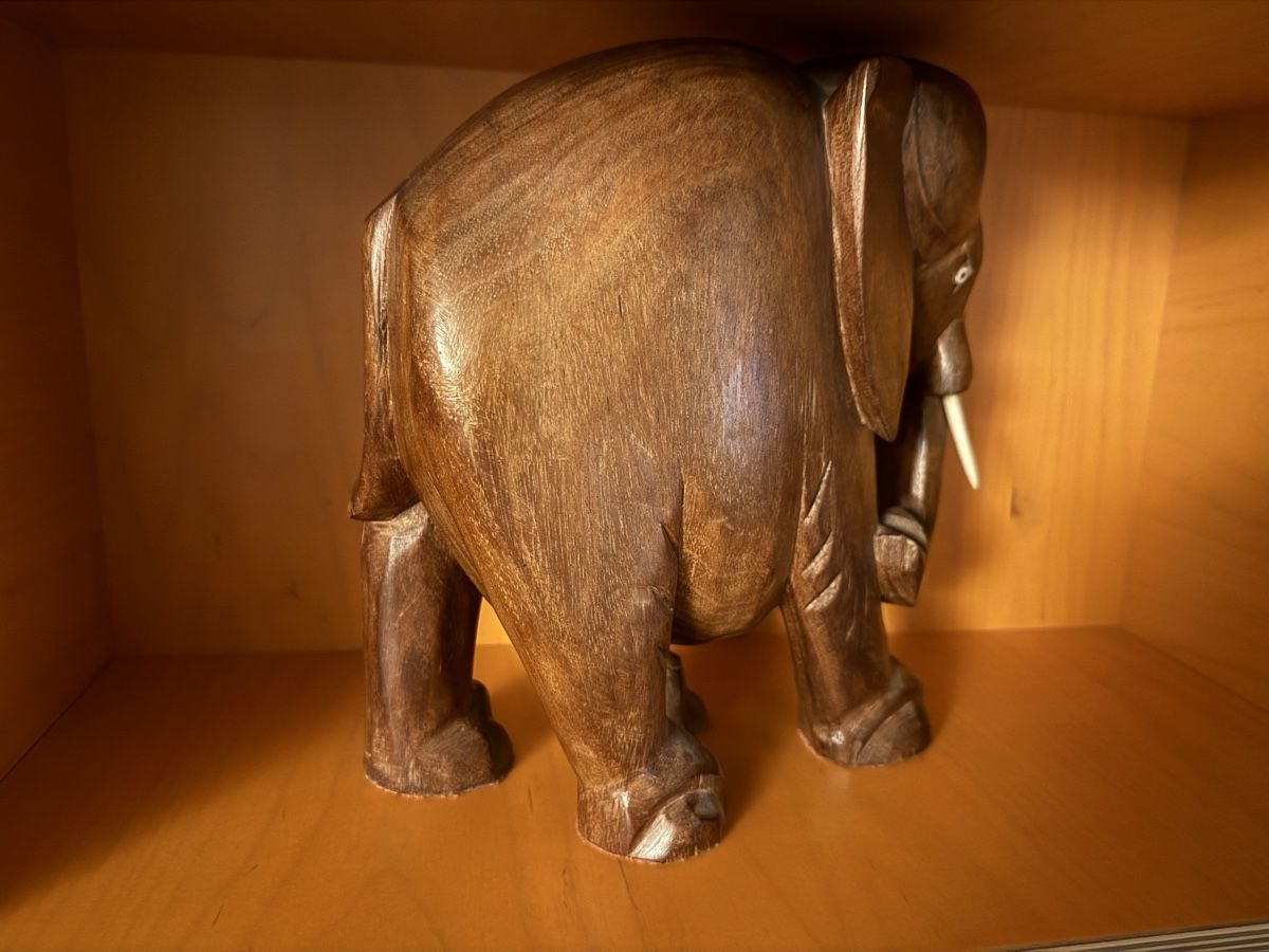 Sculture & Statue: Handgeschnitzter Holz-Elefant - Einzigartiges Sammlerstück – Usato da horgenberg venduto da Fredi63 2