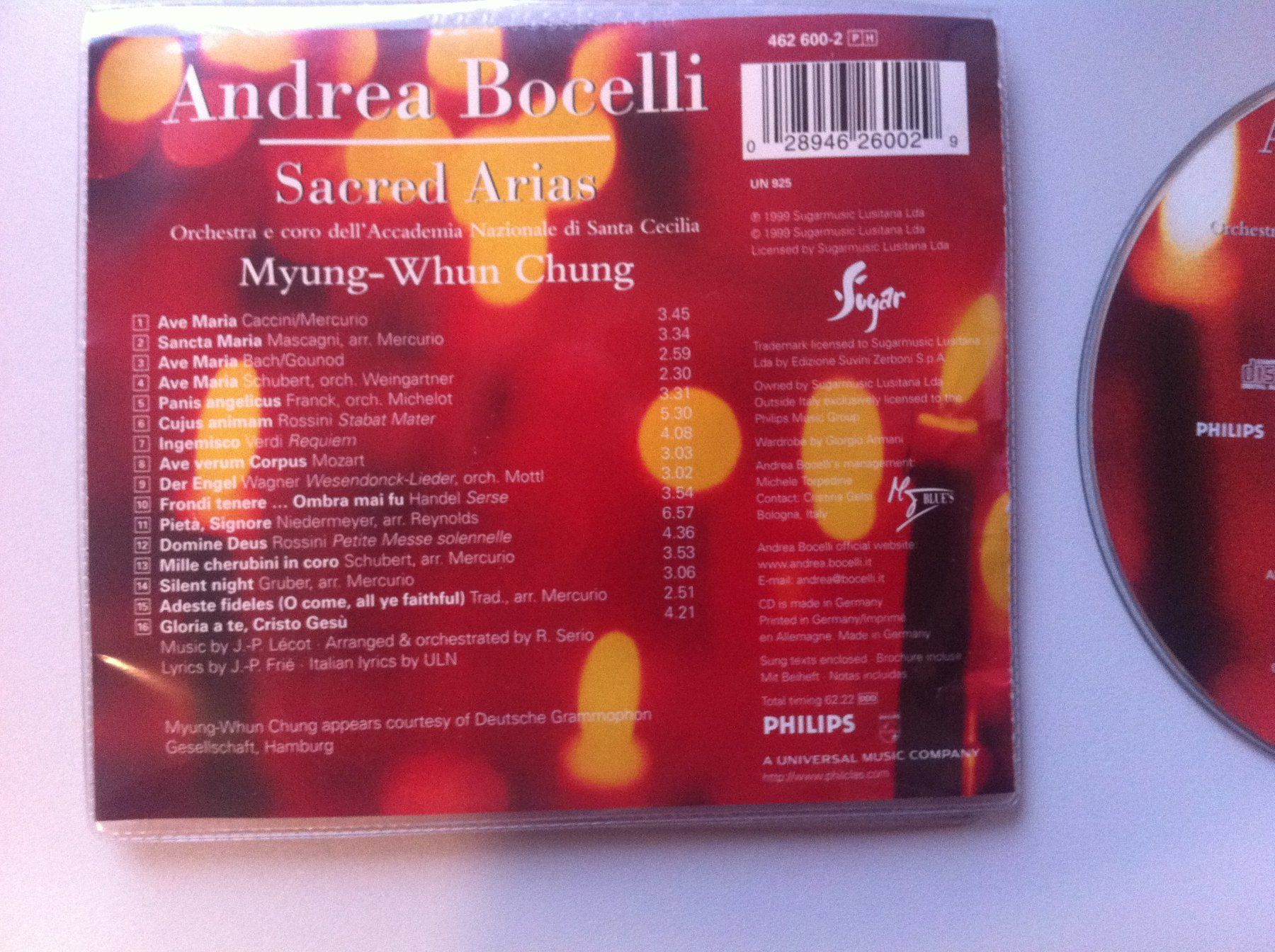 CD: 2 CD Andrea Bocelli – Usato da Brunnen venduto da Artemis53 1