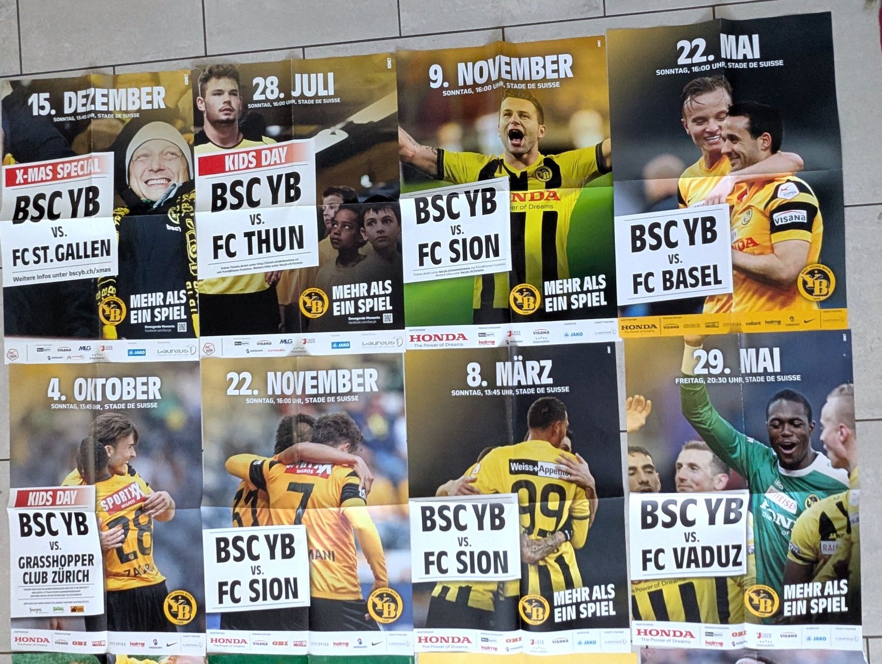 Foto & Immagini: 20 X BSC YOUNG BOYS MATCH PLAKATE – Usato da Spiegel b. Bern venduto da Natix 1
