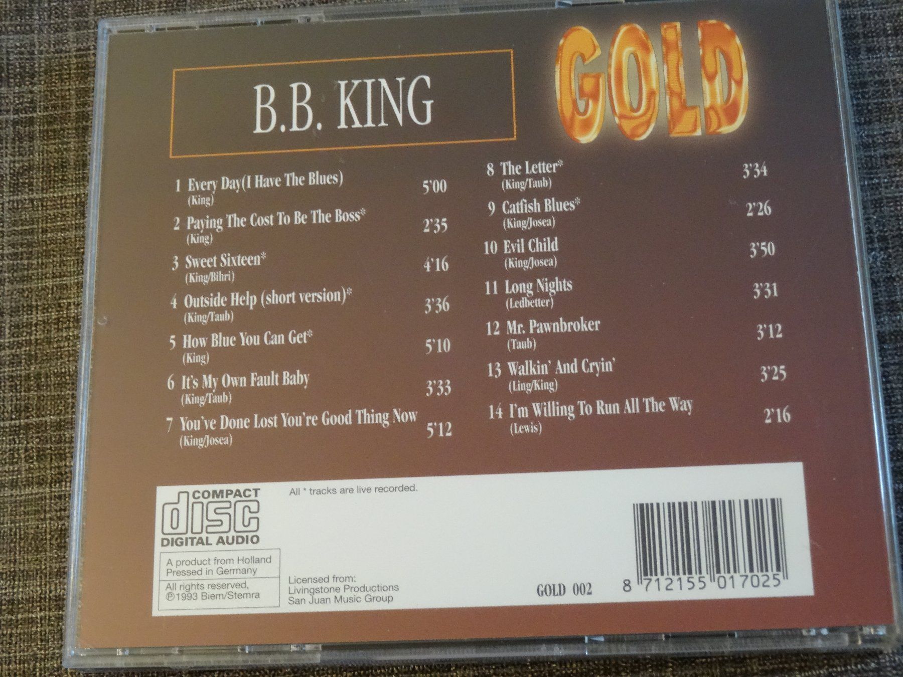 CD: B.B. King - Gold CD – Usato da Olten venduto da Disc-Ausverkauf 1