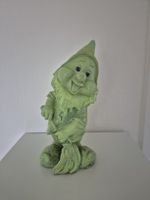 Vintage Gartenzwerg mit Besen (26 cm)  Keramik 
