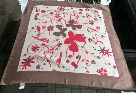 LBVYR Brown Blend Scarf, Floral, Autumn Accessory