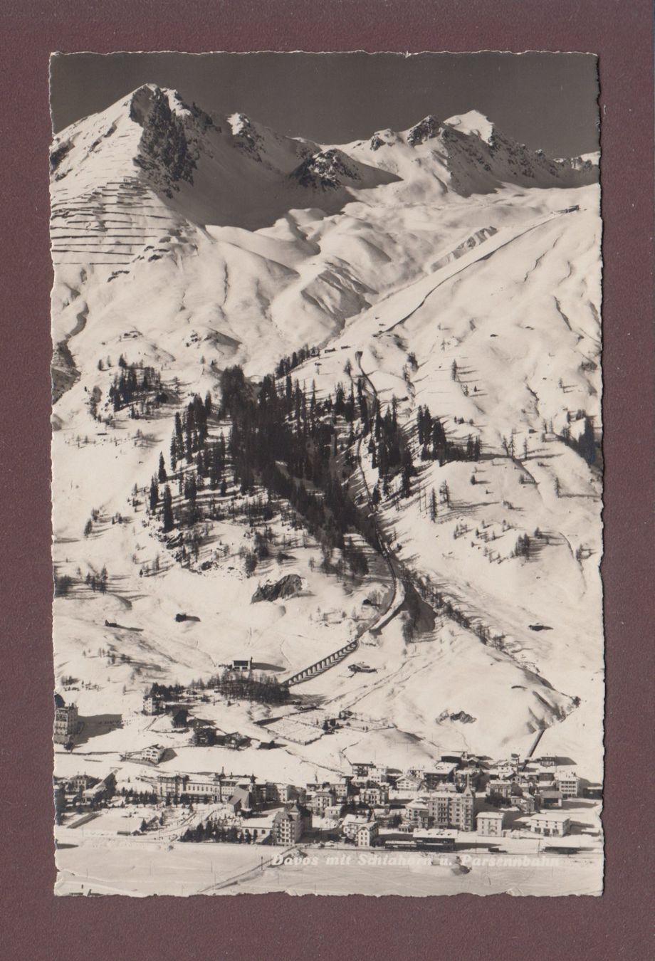 Ansichtskarten: DAVOS - Schiahorn - Parsennbahn - 1925 – Gebraucht aus Pully von nicecards