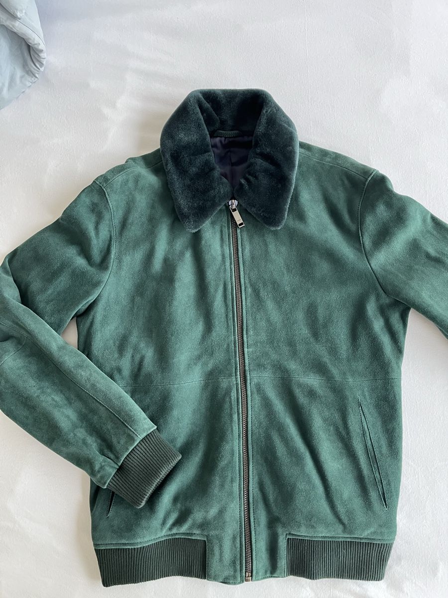 Zara Giacche: Zara Wildlederjacke grün Gr. L Herren – Usato da Zug venduto da Nickwalks999 1