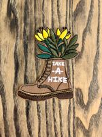 Aufnäher Patch zum Aufbügeln Wandern Bergsteigen Wanderschuh