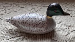 Lockvogel Ente aus Metall oder Bronze