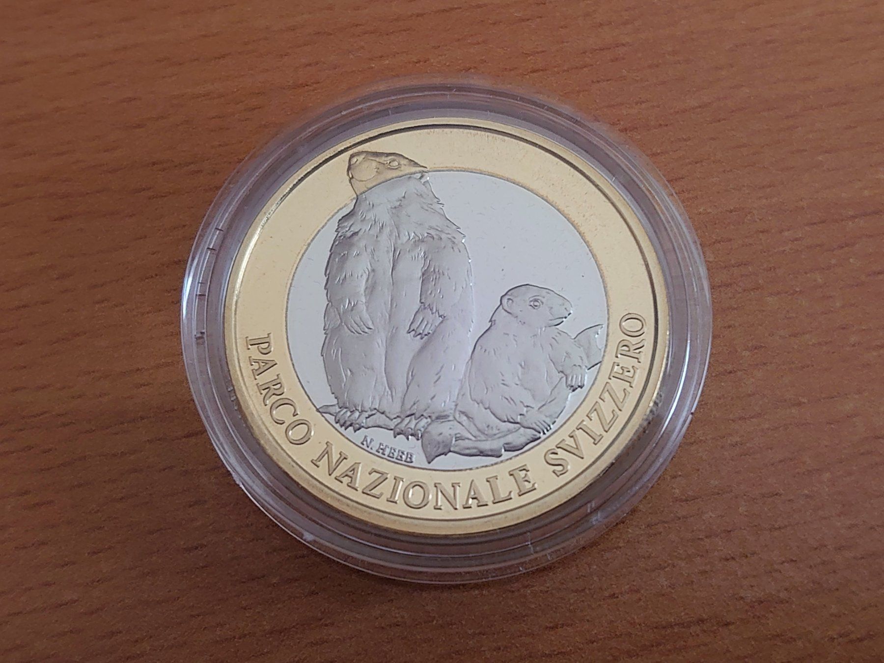 Tutti le monete: Probe // 10 Franken "Murmeltier" 2010 – Nuovo e nell'imballaggio originale da Pfungen venduto da Aguti77 1
