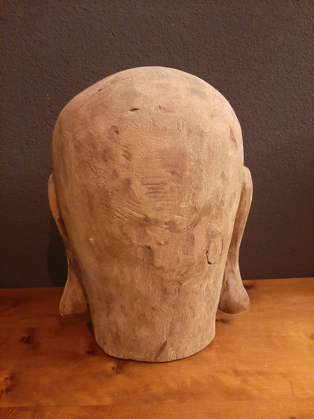 Skulpturen & Statuen: Buddha Kopf aus Holz geschnitzt – Gebraucht aus Linden von Rsushi 2