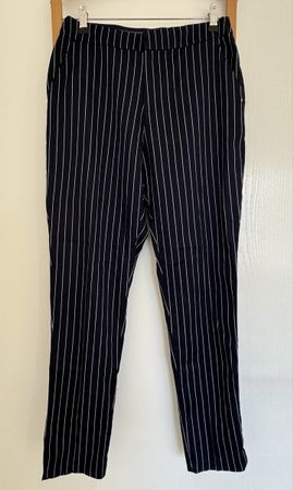 Gestreifte Stoffhose, Marineblau-Weiss, Gr. 38, Top Zustand