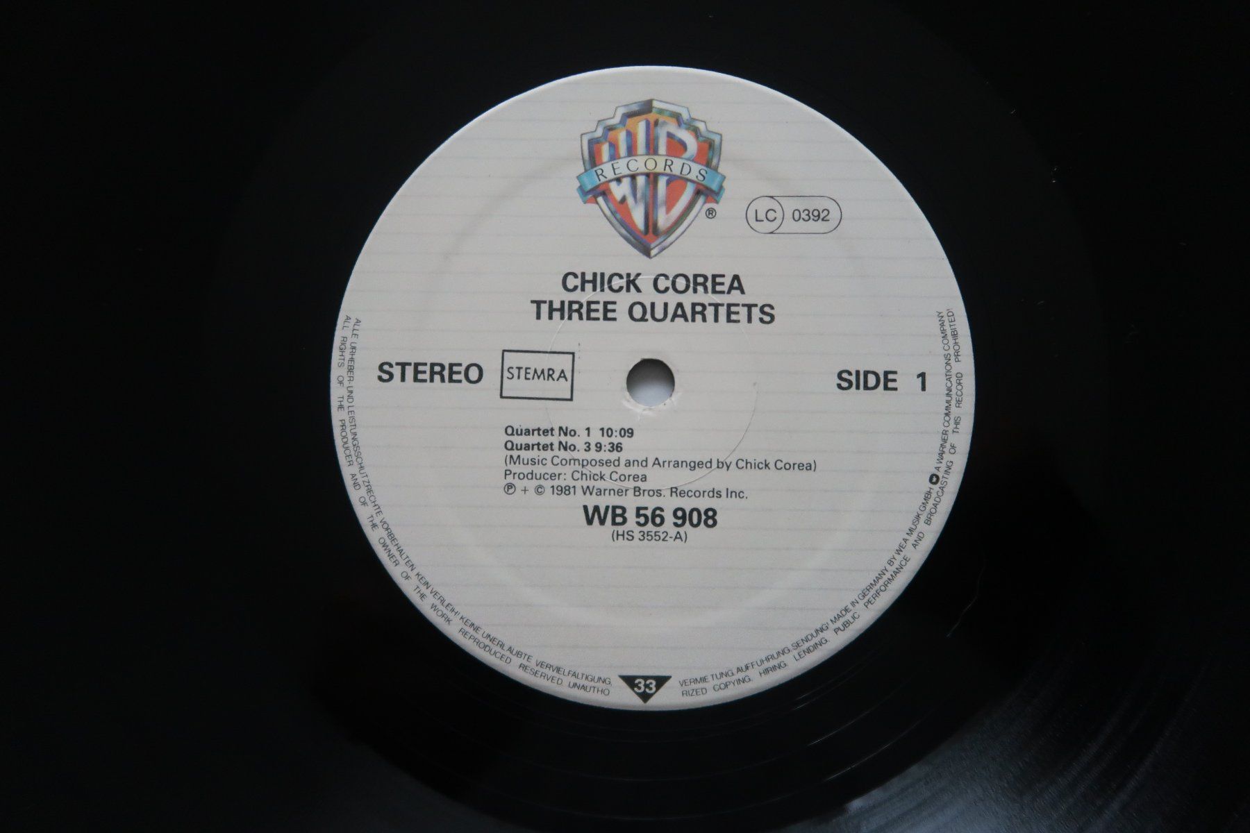Schallplatten: CHICK COREA - THREE QUARTETS - VINYL LP – Gebraucht aus Basel von Patiscat 2