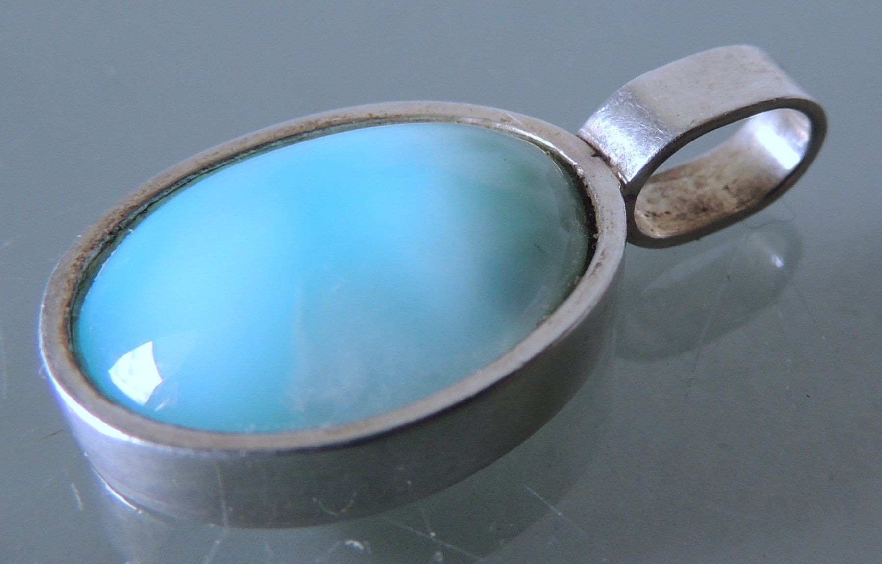 Ciondoli: Larimar Silber 925 Anhänger 30 mm – Usato da Waldenburg venduto da schaller707 1