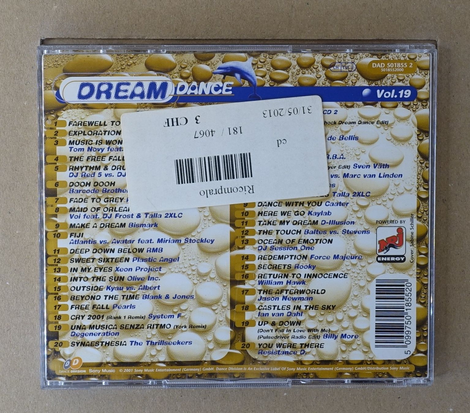 CD: Dream Dance Vol.19 (2 CDs) - F29 – Usato da Sessa venduto da fraenklishop 1